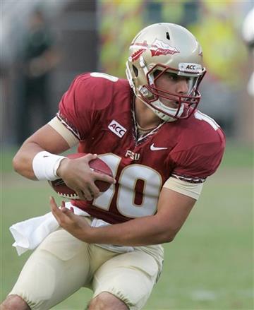 (AP Photo/Steve Cannon, File). FILE - In this Sept. 14, 2013 file photo, Florida State's Sean Maguire runs the ball against Nevada in the fourth quarter of an NCAA college football game in Tallahassee, Fla.  With a week until the opener against Texas S...