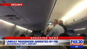 An 'unruly' man was restrained and later removed from a plane by federal agents after he got into a disagreement on a flight to Jacksonville Sunday.